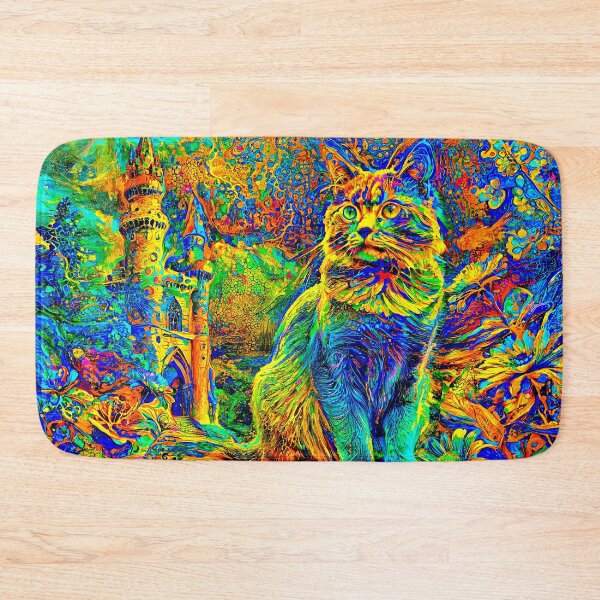 Item preview, Mystic Feline Beneath Swirling Painted Skies designed and sold by blackhalt.