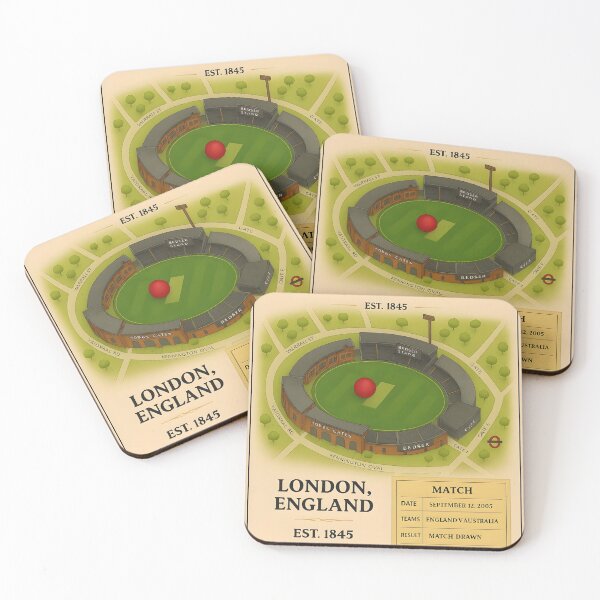 Item preview, The Oval – Ashes 2005 Cricket Poster | England v Australia | KP 158 designed and sold by WhisperFrame.