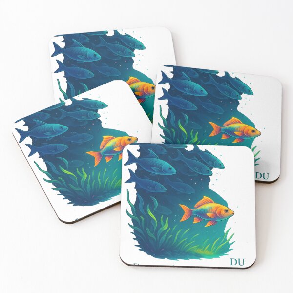 Item preview, Dare to Swim Your Own Way – Inspirational Goldfish Artwork designed and sold by DanielULaN Artworks.