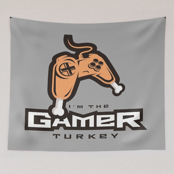 Item preview, “Game On, Gobble On: Funny Turkey Day Gamer Gear for Thanksgiving 2025” designed and sold by artworkathome.