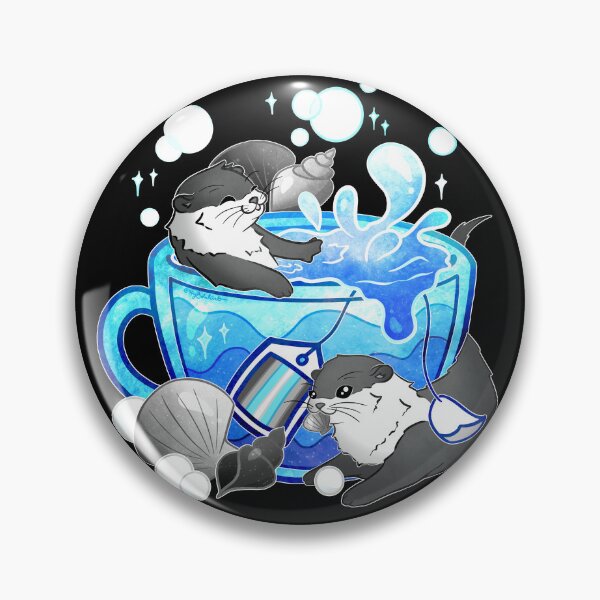 Item preview, Pride Flag Teacup - Otter Ocean Demiboy designed and sold by heysoleilart.
