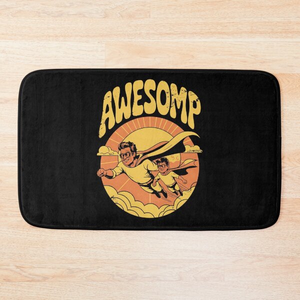 Item preview, Flying Superhero Dad Son Duo Retro Superhero Adventure designed and sold by Taans-Creation.
