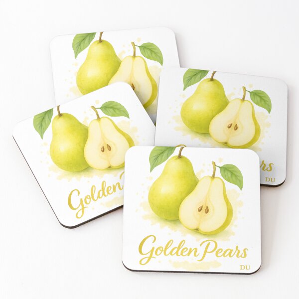 Item preview, Golden Pears – Watercolor Fruit Illustration designed and sold by DanielULaN Artworks.
