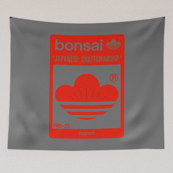 Item preview, Bonsai Japanese Crest Logo　Red × gray designed and sold by YellowMagicJP.
