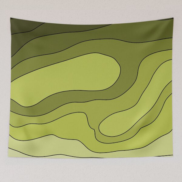 Item preview, Aesthetic green wave pattern  designed and sold by TAbstractDesign.