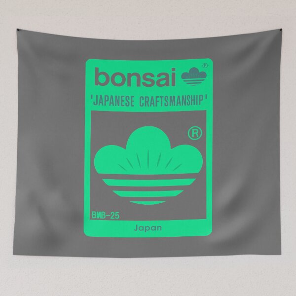 Item preview, Bonsai Japanese Crest Logo　pale green × gray designed and sold by YellowMagicJP.