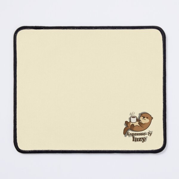 Item preview, Espresso-ly Lazy – Cute Cartoon Otter Drinking Coffee Illustration designed and sold by konthai.familyart.