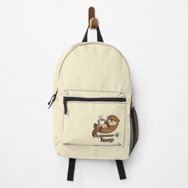 Item preview, Espresso-ly Lazy – Cute Cartoon Otter Drinking Coffee Illustration designed and sold by konthai.familyart.
