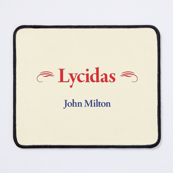 Item preview, John Milton, Lycidas, Classic Literature designed and sold by CharlottePlaceArt.