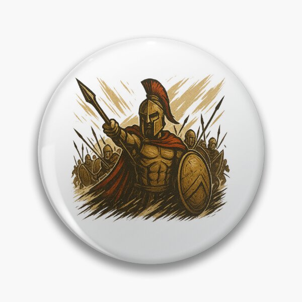 Item preview, Epic Spartan Battle Scene – Thermopylae War Art designed and sold by CreativeThoughts .