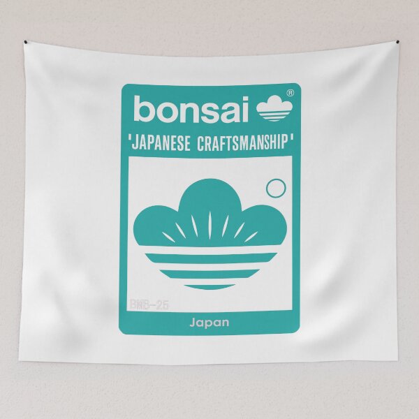 Item preview, Bonsai Japanese Crest Logo　pale green × White designed and sold by YellowMagicJP.