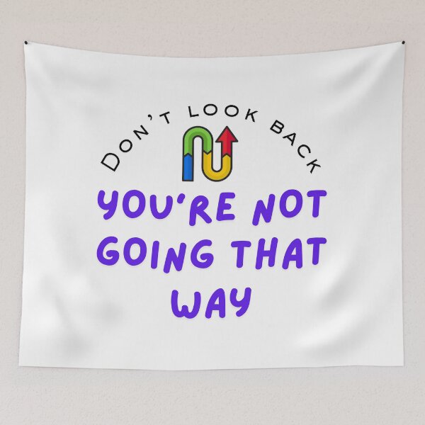 Item preview, Don't look back - classical white background typography designed and sold by Sam-DesignMart.
