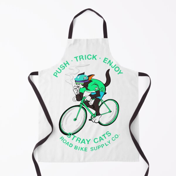 Item preview, STRAY CATS ROAD BIKE SUPPLLY CO. Black cat Tropical Green designed and sold by YellowMagicJP.