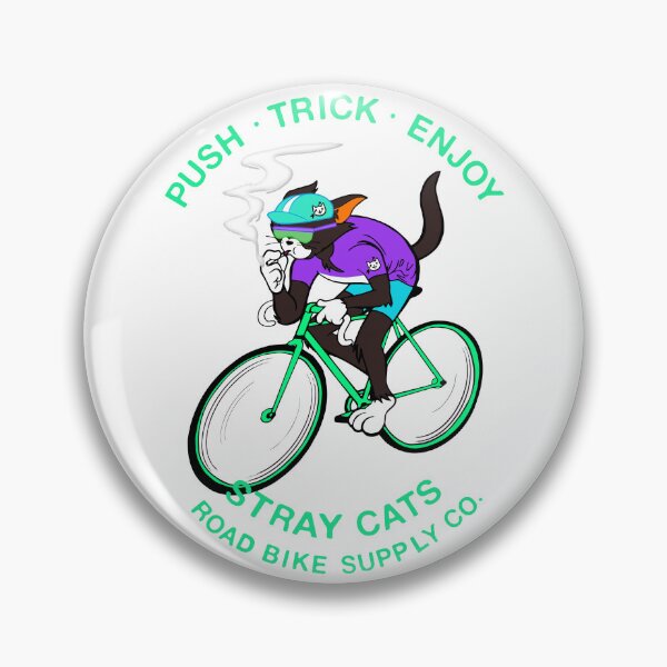 Item preview, STRAY CATS ROAD BIKE SUPPLLY CO.　Black cat　Purple x Tropical designed and sold by YellowMagicJP.