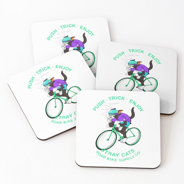 Item preview, STRAY CATS ROAD BIKE SUPPLLY CO.　Black cat　Purple x Tropical designed and sold by YellowMagicJP.
