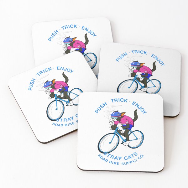 Item preview, STRAY CATS ROAD BIKE SUPPLLY CO.　Black cat　Pink x Navy designed and sold by YellowMagicJP.