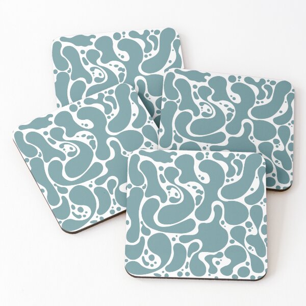 Item preview, Abstract Liquid Blob Pattern – Teal and Black designed and sold by andry01.