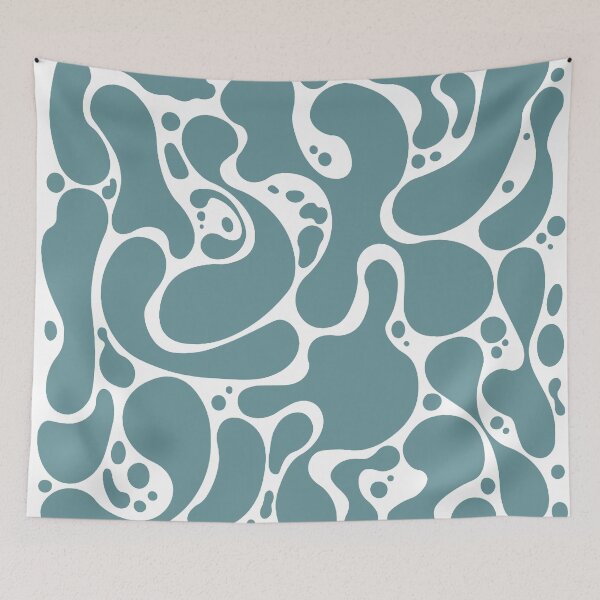 Item preview, Abstract Liquid Blob Pattern – Teal and Black designed and sold by andry01.