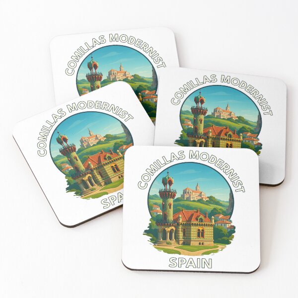 Item preview, Comillas Modernist Village – Cantabria Coastal Architecture Travel Art designed and sold by inkNext.