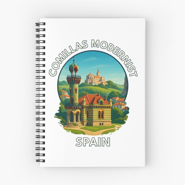 Item preview, Comillas Modernist Village – Cantabria Coastal Architecture Travel Art designed and sold by inkNext.