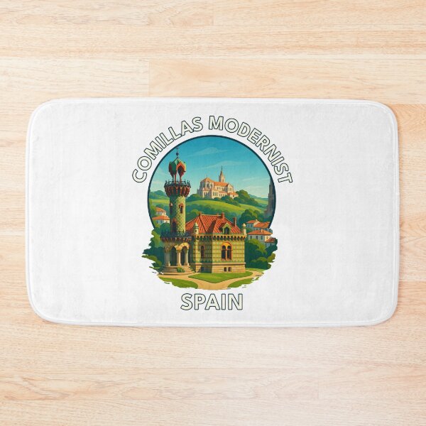 Item preview, Comillas Modernist Village – Cantabria Coastal Architecture Travel Art designed and sold by inkNext.