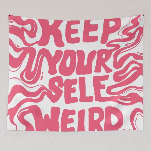 Item preview, Keep Yourself Weird – Groovy Pink Typography designed and sold by andry01.