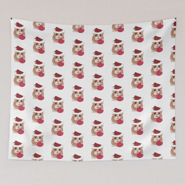 Item preview, Christmas Santa Hamster red bauble designed and sold by Micki Moxie.