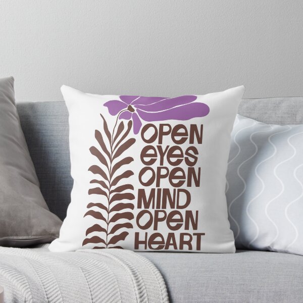 Item preview, Open Eyes Open Mind Open Heart – Retro Floral Typography designed and sold by andry01.