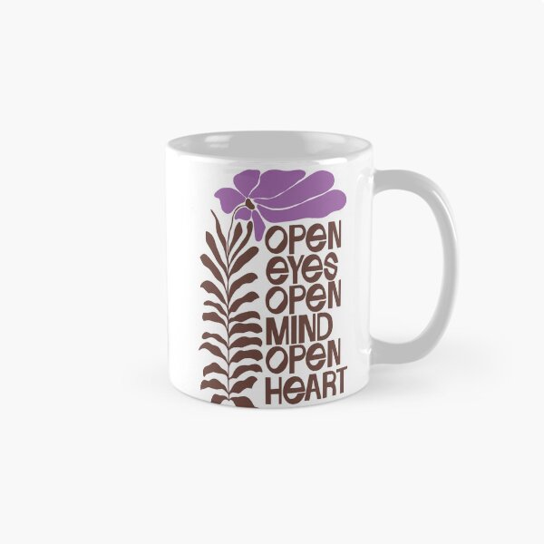 Item preview, Open Eyes Open Mind Open Heart – Retro Floral Typography designed and sold by andry01.