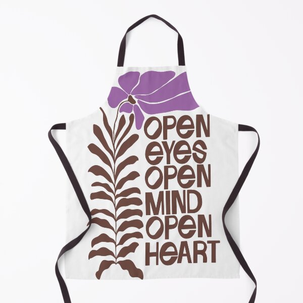 Item preview, Open Eyes Open Mind Open Heart – Retro Floral Typography designed and sold by andry01.