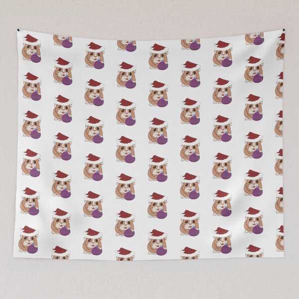 Item preview, Christmas Santa Hamster purple designed and sold by Micki Moxie.