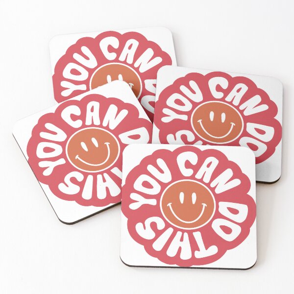 Item preview, You Can Do This – Retro Smiley Flower Motivational Design designed and sold by andry01.