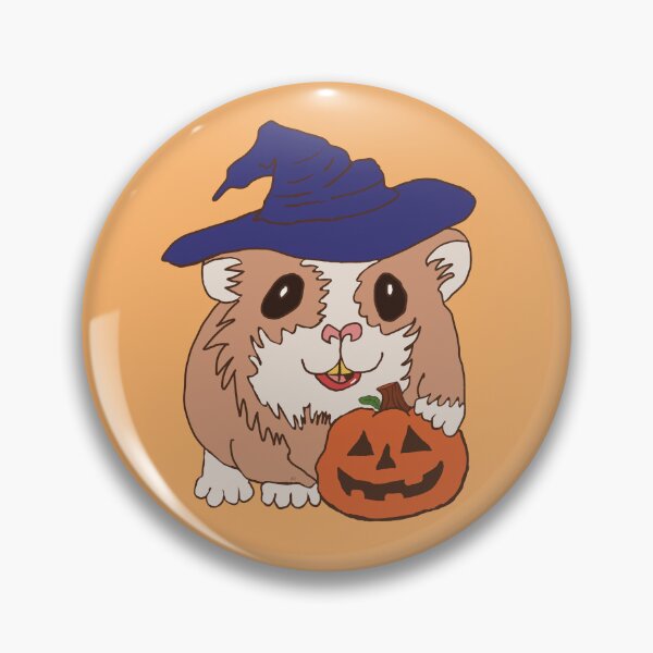 Item preview, Halloween Hamster with purple hat designed and sold by Micki Moxie.