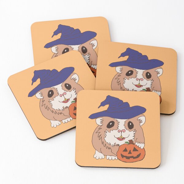 Item preview, Halloween Hamster with purple hat designed and sold by Micki Moxie.