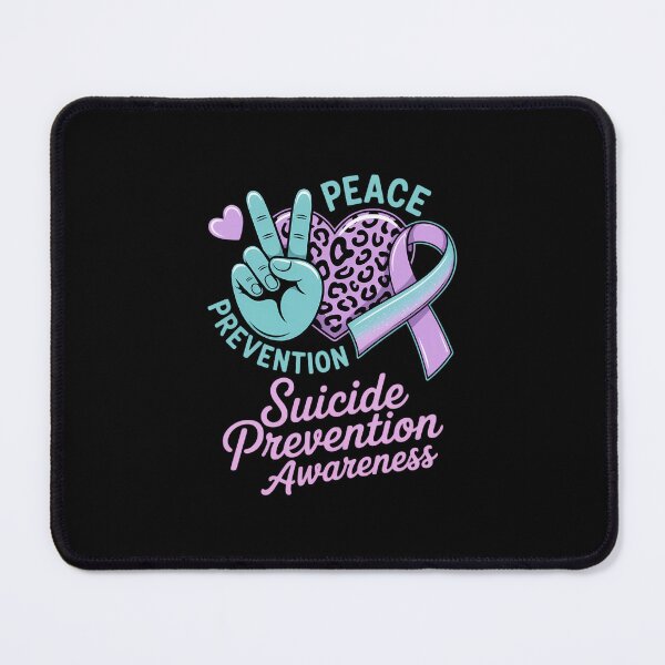 Item preview, Peace Love Prevention Suicide Awareness Teal Purple Ribbon designed and sold by aidenpier.