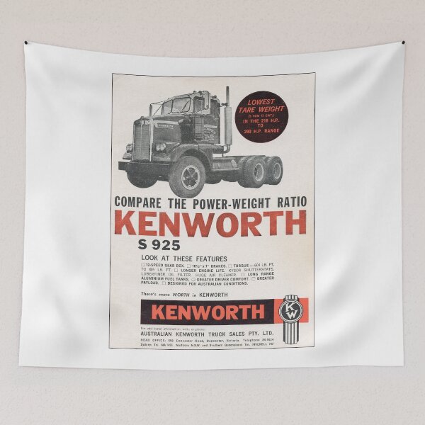Item preview, 1963 Kenworth S925 Vintage Truck Advert - Aussie Heavy Hauler Art - 12-Speed Gearbox & 290HP designed and sold by taspaul.