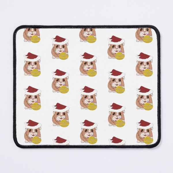 Item preview, Christmas Santa Hamster yellow bauble designed and sold by Micki Moxie.