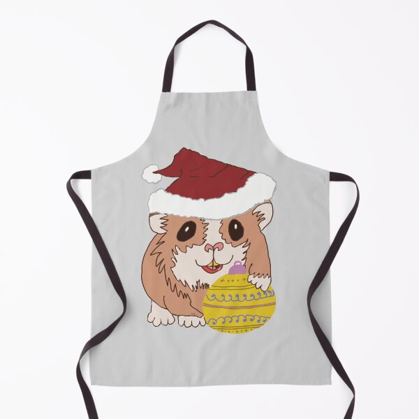 Item preview, Christmas Santa Hamster yellow bauble designed and sold by Micki Moxie.