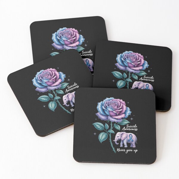 Item preview, Suicide Prevention Awareness Elephant Sunflower Teal Purple designed and sold by aidenpier.