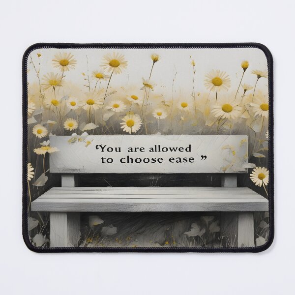 Item preview, You Are Allowed To Choose Ease, Surreal Botanical Sketch, Affirmation Art With Golden Shrub Daisy Flowers designed and sold by MoMidoStore.