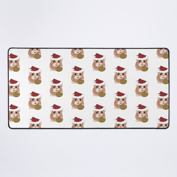 Item preview, Christmas Santa Hamster gold bauble designed and sold by Micki Moxie.