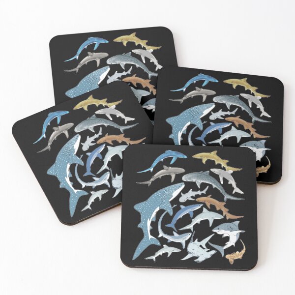 Item preview, Tiger shark nurse shark blue shark whale shark hammerhead mako shark designed and sold by NicGrayGraphic.