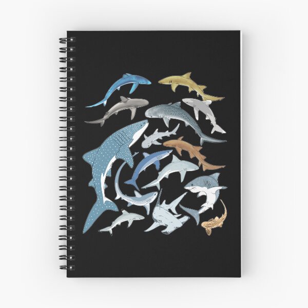 Item preview, Tiger shark nurse shark blue shark whale shark hammerhead mako shark designed and sold by NicGrayGraphic.