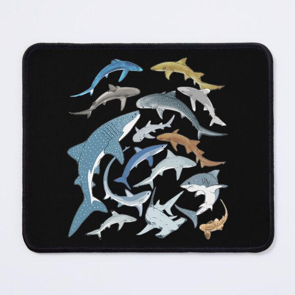 Item preview, Tiger shark nurse shark blue shark whale shark hammerhead mako shark designed and sold by NicGrayGraphic.