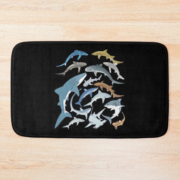 Item preview, Tiger shark nurse shark blue shark whale shark hammerhead mako shark designed and sold by NicGrayGraphic.