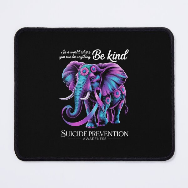 Item preview, Suicide Prevention Awareness Teal Purple Sunflower Elephant designed and sold by aidenpier.
