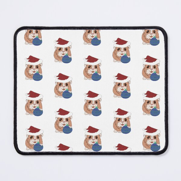Item preview, Christmas Santa Hamster blue bauble designed and sold by Micki Moxie.