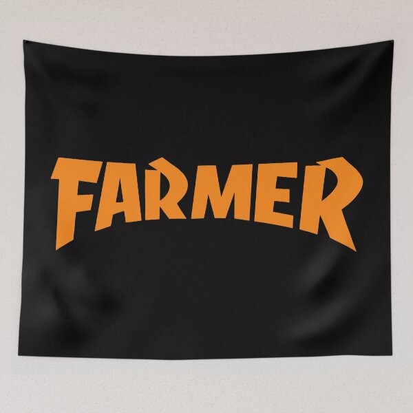 Item preview, Cool farmer logo　Orange Color designed and sold by YellowMagicJP.