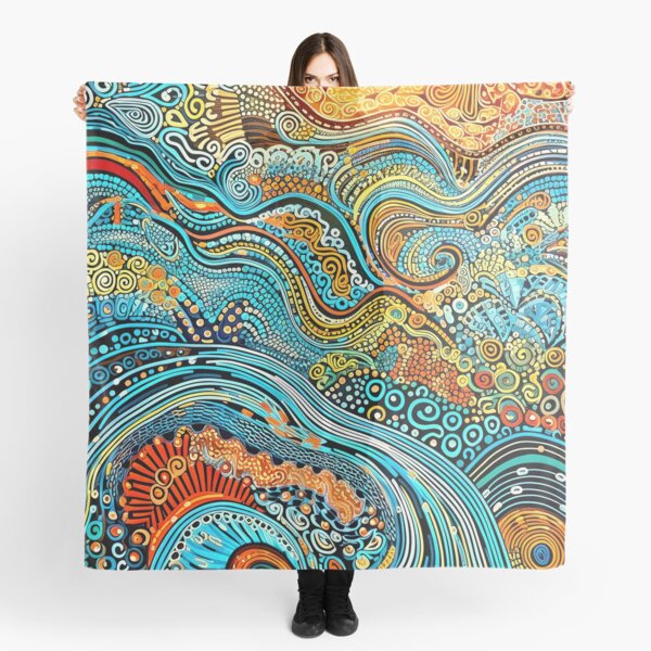 Item preview, Sacred Waters Flow, Aboriginal Water Inspiration designed and sold by helgekerler.