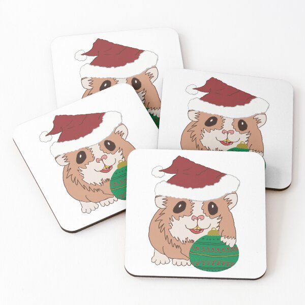 Item preview, Christmas Santa Hamster green bauble designed and sold by Micki Moxie.